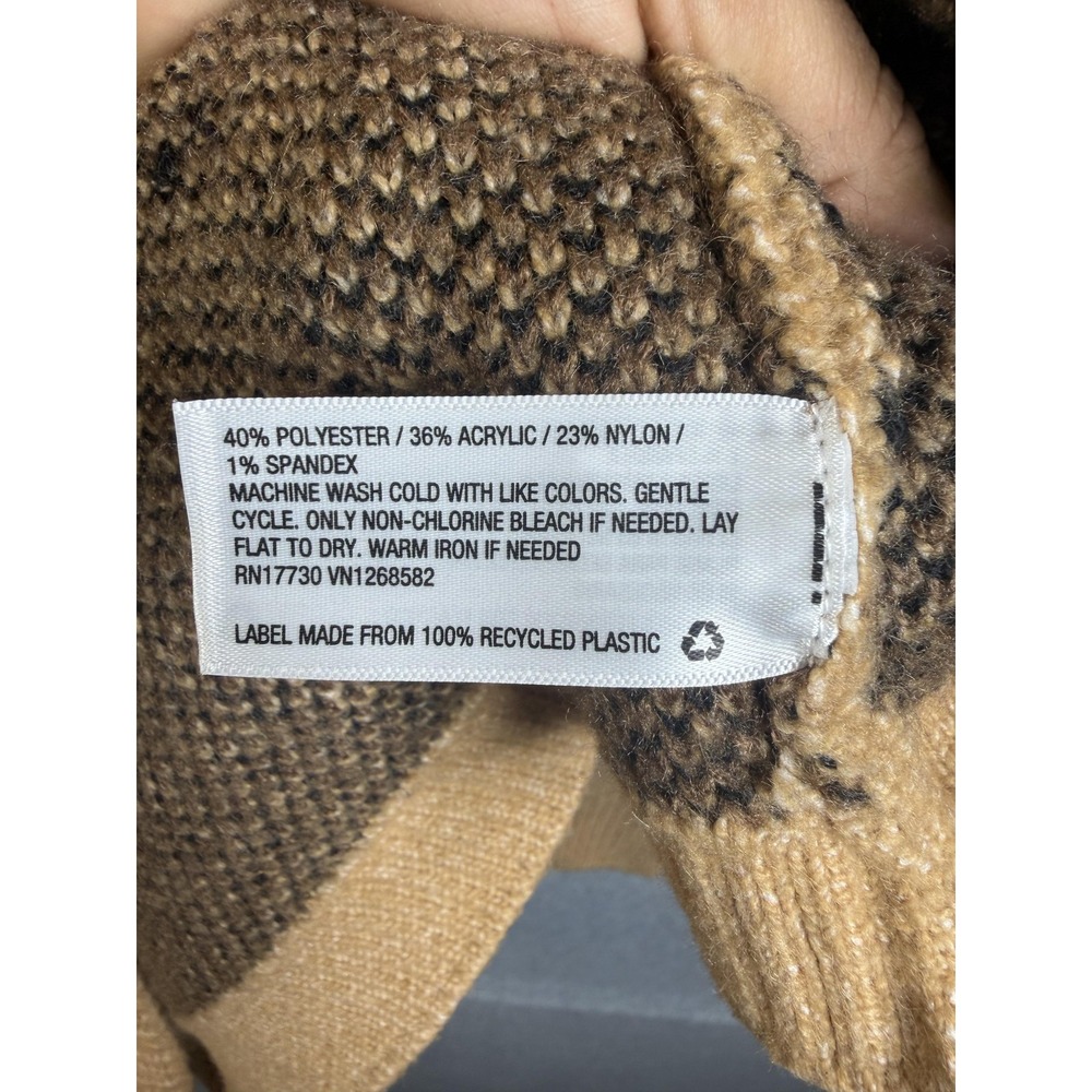 Isabel Maternity By Ingrid & Isabel Sweater Womens M Brown Leopard Knit Pullover - Picture 3 of 9